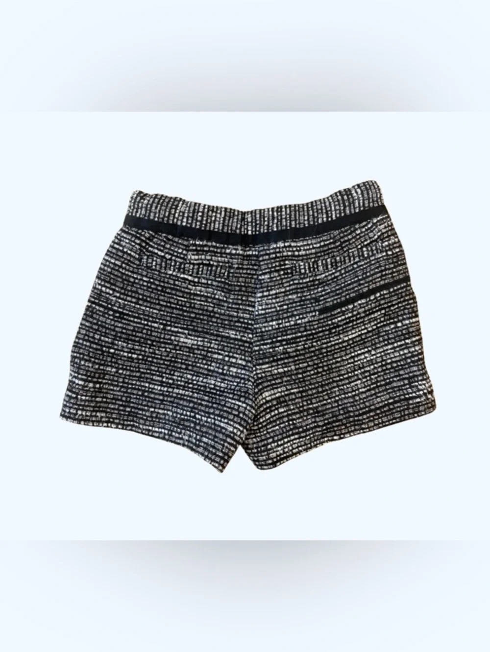 Janie and Jack 2T Black White Tweed Metallic Bow Shorts Preppy Chic